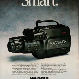 1989 Magnavox Camcorder Vintage Print Ad (L11)